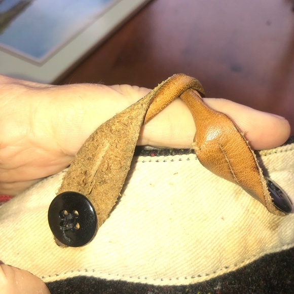 Vintage Pioneer brown tweed hunter pants, button suspenders. 36” waist-preloved - Picture 5 of 10